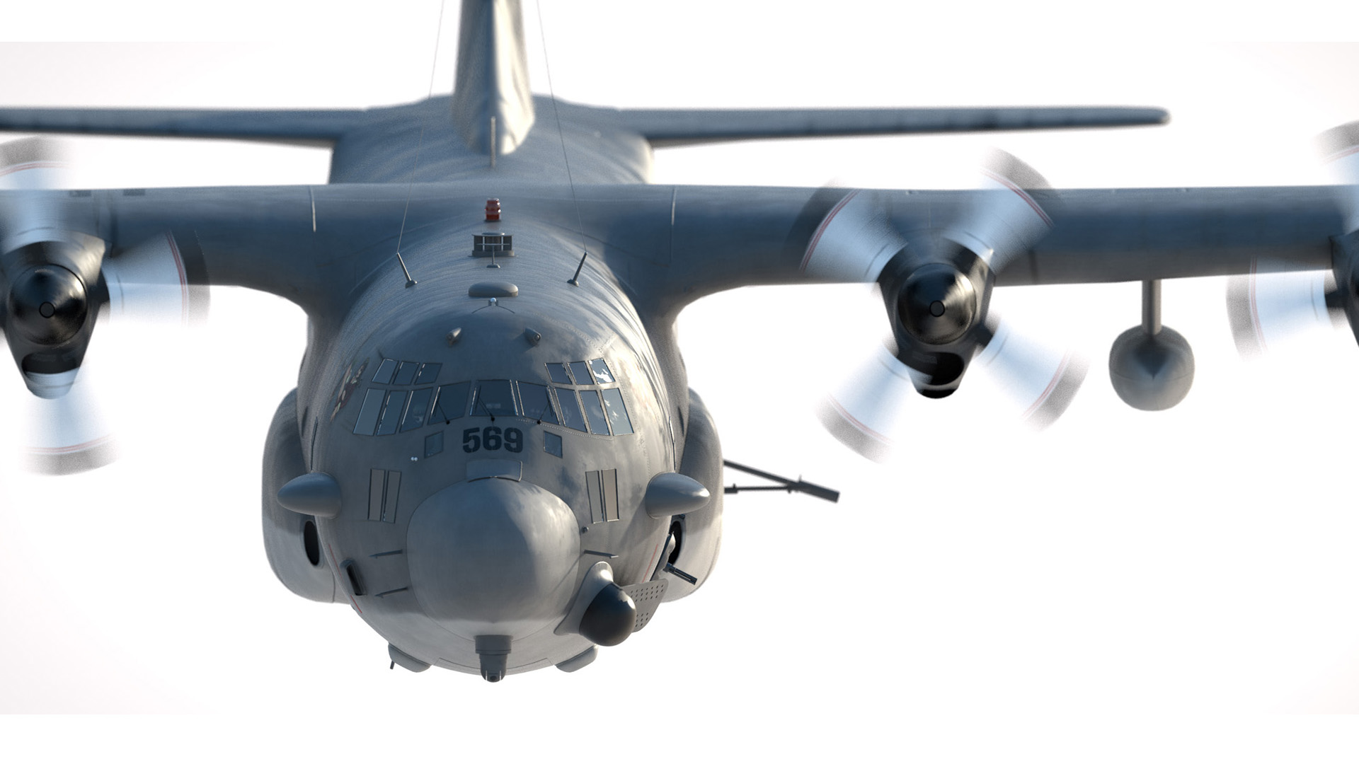 AC-130 CGI Inflight