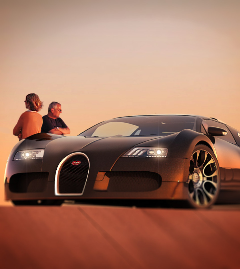 Bugatti Veyron - lake scenario - xoio