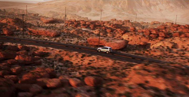 Desert scenery Volkswagen by xoio