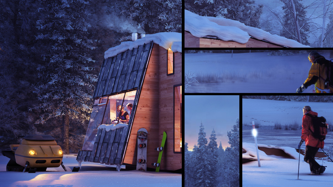 winter cottage - details